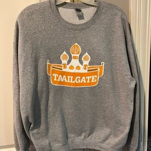 tailgate crewneck sweatshirt peach taaka indiana hoosier mens large